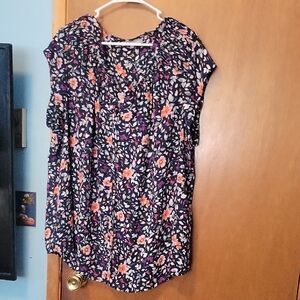 Daniel Rainn Navy Floral Blouse